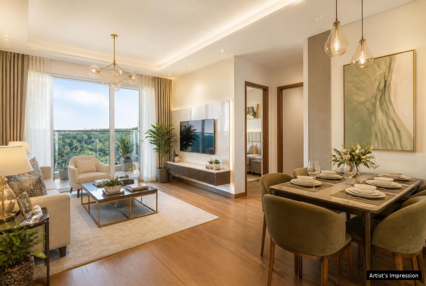Interior of a residence at Prestige Garden Trails — artist's impression