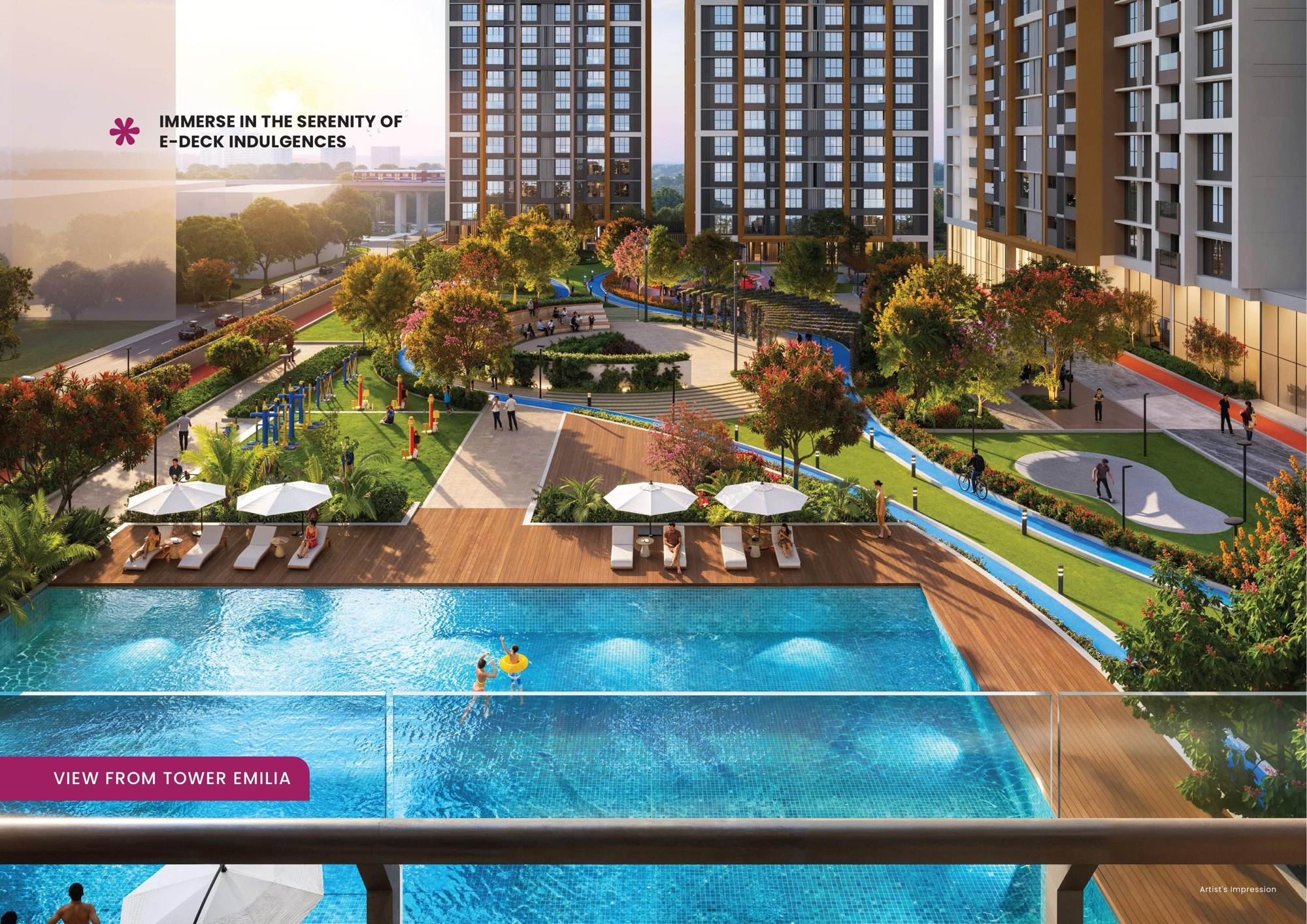Swimming pool & E-deck at Prestige Garden Trails